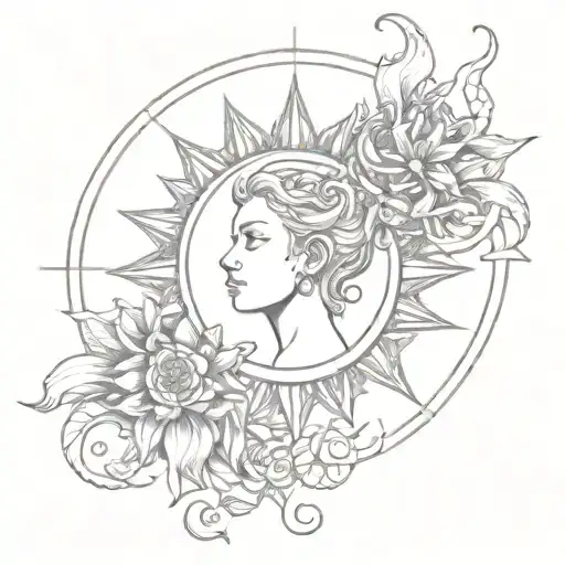 Lyra With A Sun Symbol Incorporated