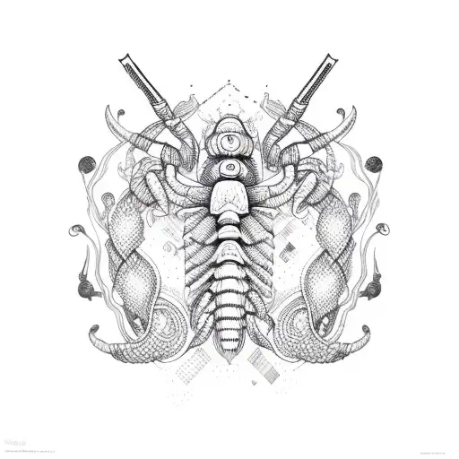 Scorpio With Infinity And Name Omi
