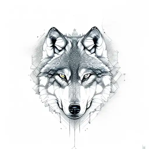 Sketched Wolf Art