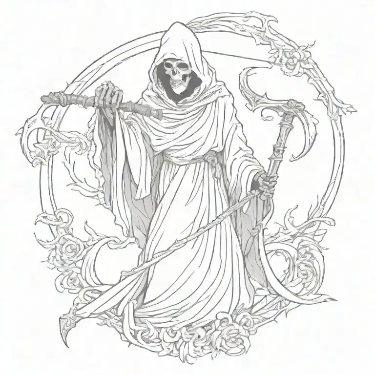 Grim Reaper Holding Scythe