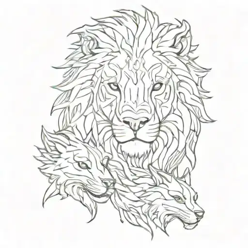 Mix Of A Wild Lion And A Wolf