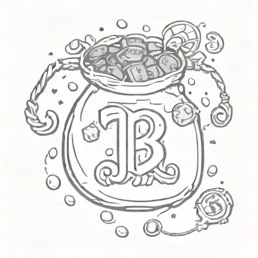 Money Bag With Mbm On It In Bubble Letters