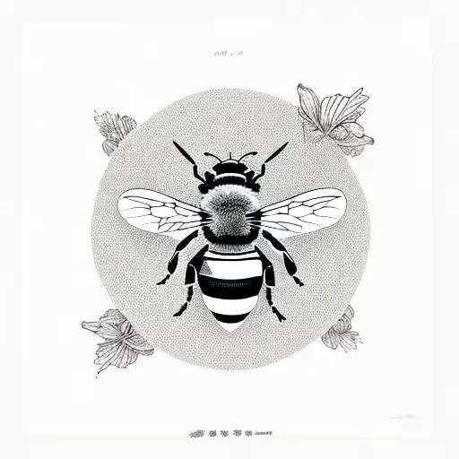 A Bee With Cow Pattern