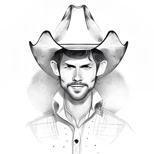 Cowboy Hat And Umbrella Side To Side