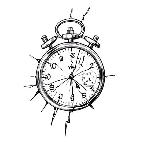 Broken Stopwatch With Anime Yey Inside