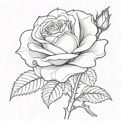 A Black And White Drawing Of A Rose Dates 1963 2023