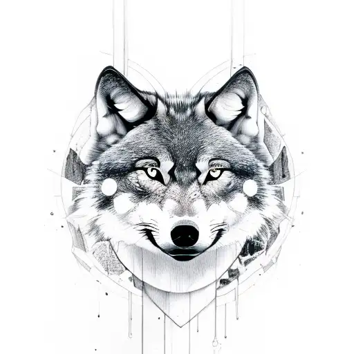 An Imperfec Female Body Silhouete Hidden In A Wolf