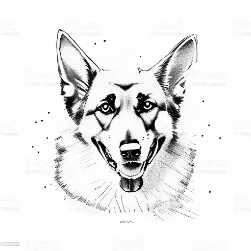 German Shepherd Exhaling Happiness