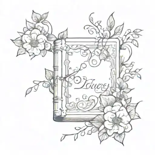 Book With Vines And Flowers