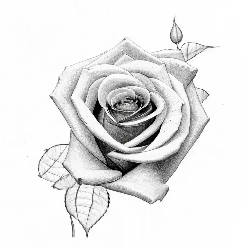 A Rose With The Stem Saying Loyal