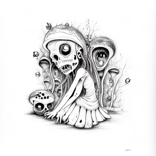 Decaying Mushroom With Zombie Fairy