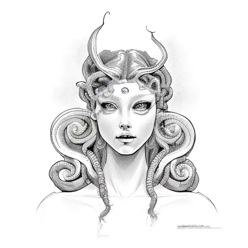 Medusa With Two Ponytails