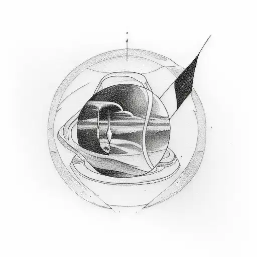 Simplistic Line Tattoo About Space