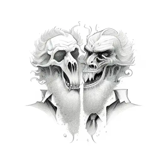 Dr Jekyl And Mr Hyde Opposite Faces Good And Evil