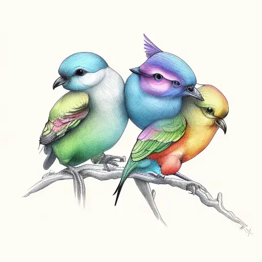 Three Birds Vine Rainbow