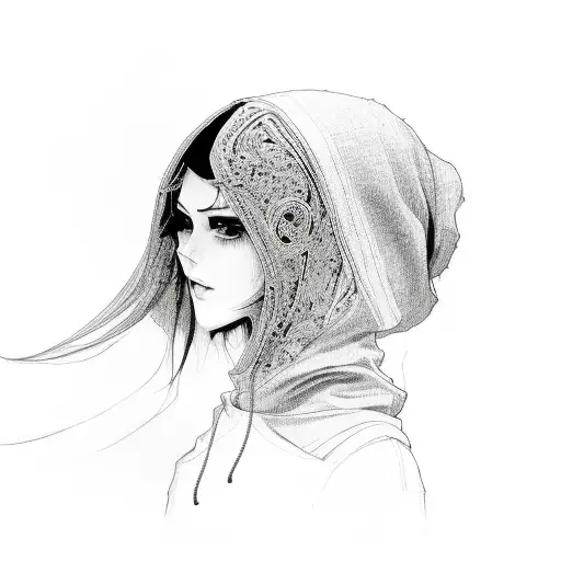 A Woman In A Black Hoodie