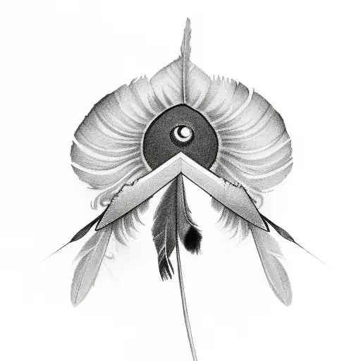 Grey Feather With Red At The Bottom