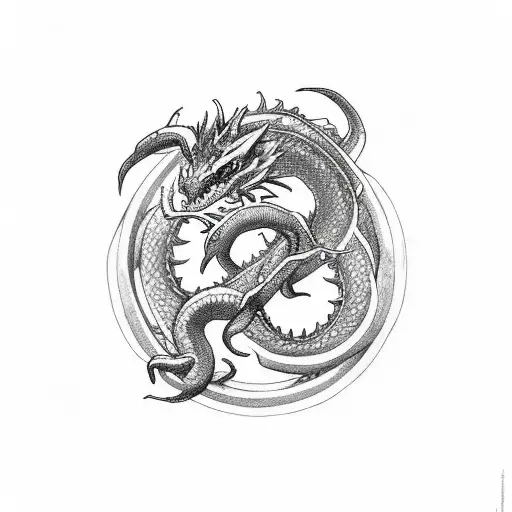 Ouroboros Dragon Type In The Middle Coffin Slightly Open Broken Chains On Ouroboros