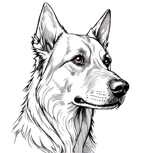 Borzoi Dog Face