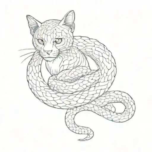 Snake With Cat