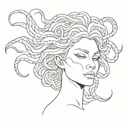 Woman Medusa Head