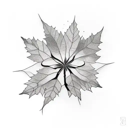 A Minimalist Tattoo Of A Computer Chip Integrated With Elements Of Nature Like Leaves Or Flowers