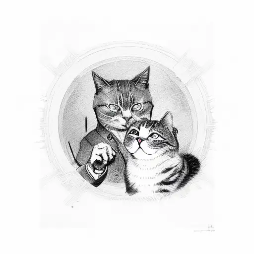 Cat Scratching A King