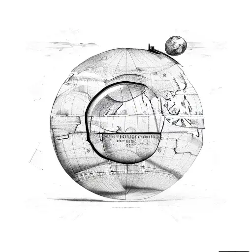 A Globe With Trading Symbols As Latitude And Longitude Lines