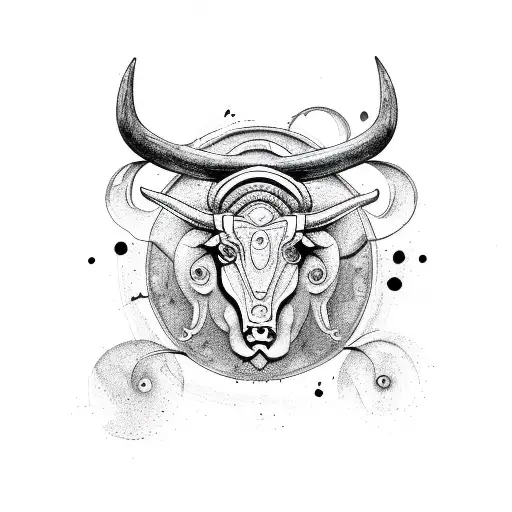 Taurus Zodiac In Dry Mud