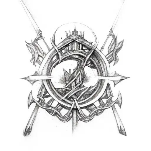 Ireland Scotland Landacape Fantasy Mystic Triquerta Fairy Realm Forearm