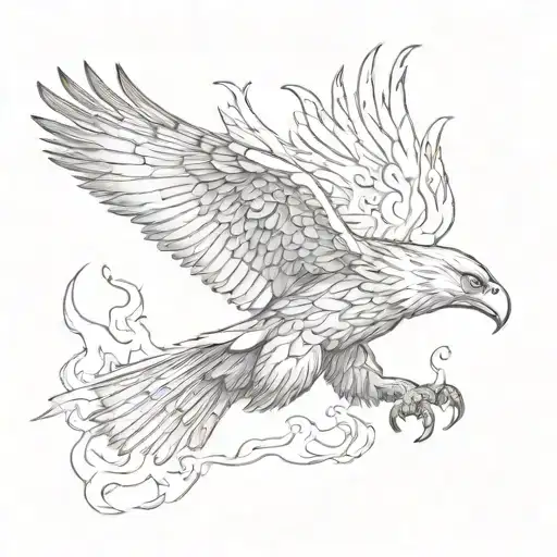 Eagle And Flames