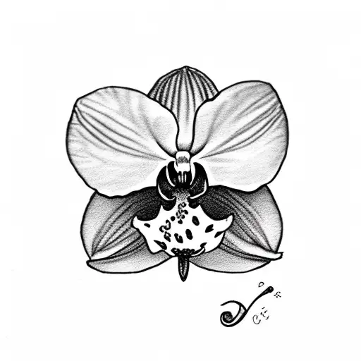 Small Orchid That Says Denise In Handwritten