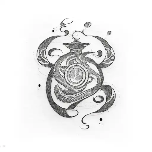 A Tattoo Of An Open Scroll With The Word 'Lessons' Written In A Flowing Script