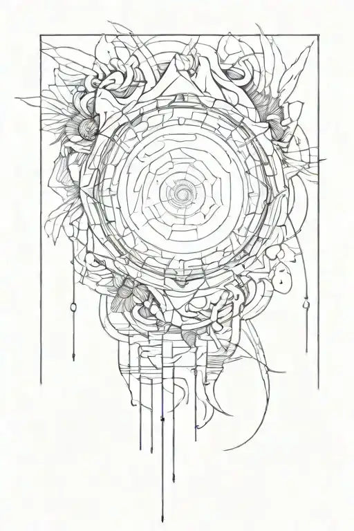 Smooth Thin Black Lines On The Shoulder To The Middle Of The Forearm