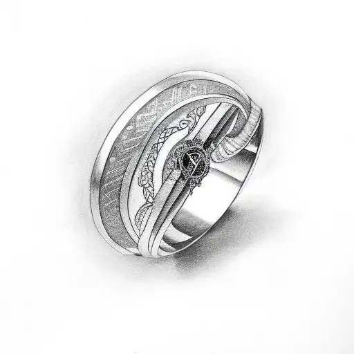 Preet In English Caligraphy For Ring Finger With A Herat