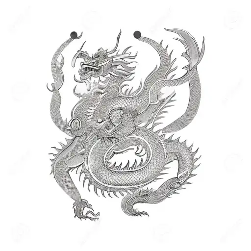 Chinese Zodiac Dragon And Zodiac Sign Aries Compined