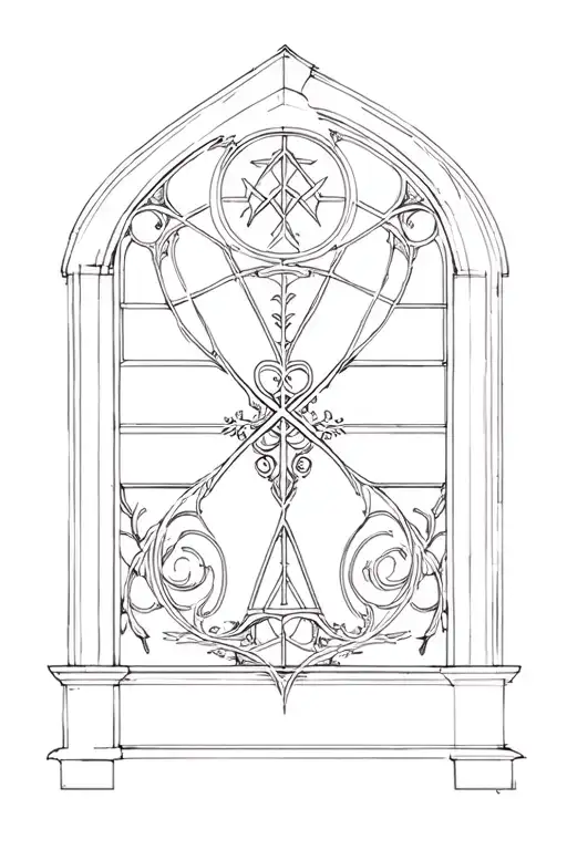 Palaye Royale Symbol Inside Gothic Designed Window