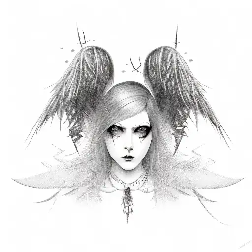 Goth Wings With Barb Wire