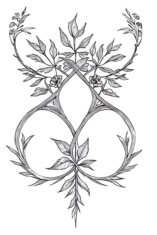 Palaye Royale Symbol With Leaves And Floral Design