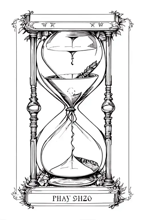Hourglass Death Tarot Card
