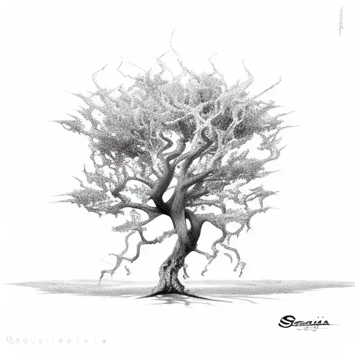 Seqouia Tree With Number 4