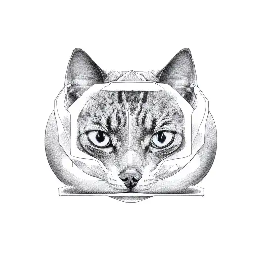 Dog And Cat In Ying Yang Shape