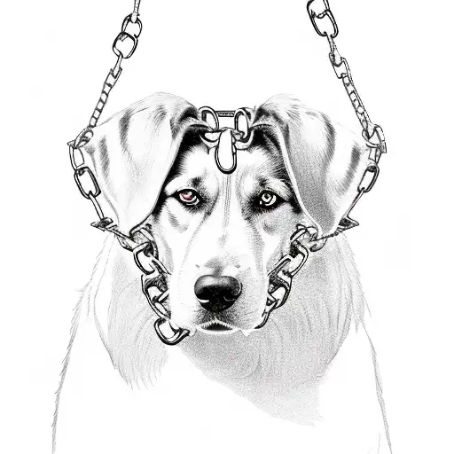 Dog And Chains