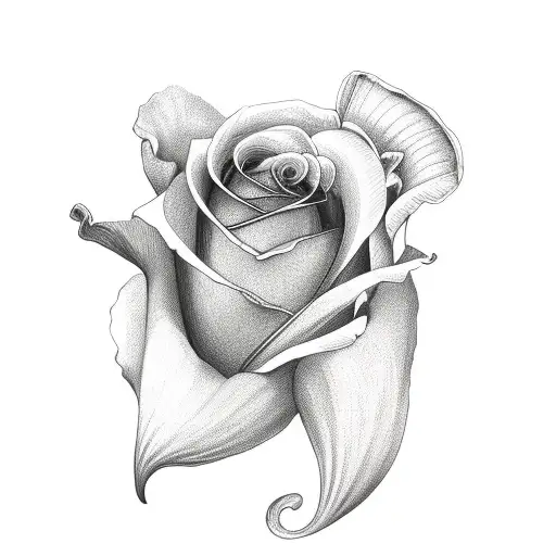 Rose Wing Attached Heart Lily
