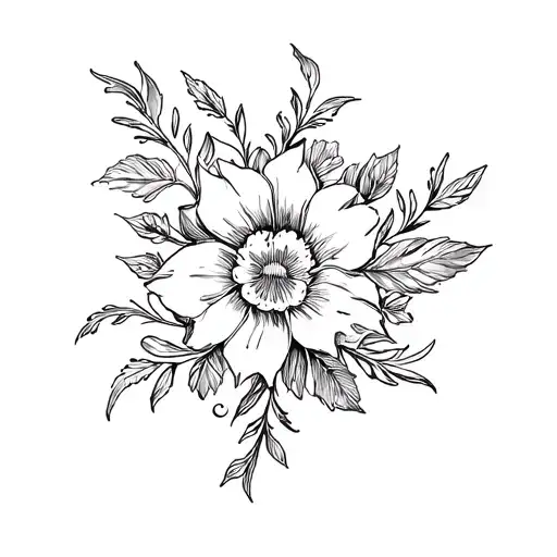 Fleur And Ornamental Fine Line
