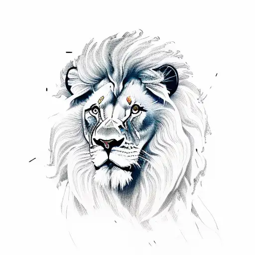 Lion Head With Scratch Marks