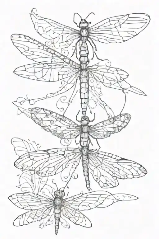 Overhead Dragonfly Made From Shapes