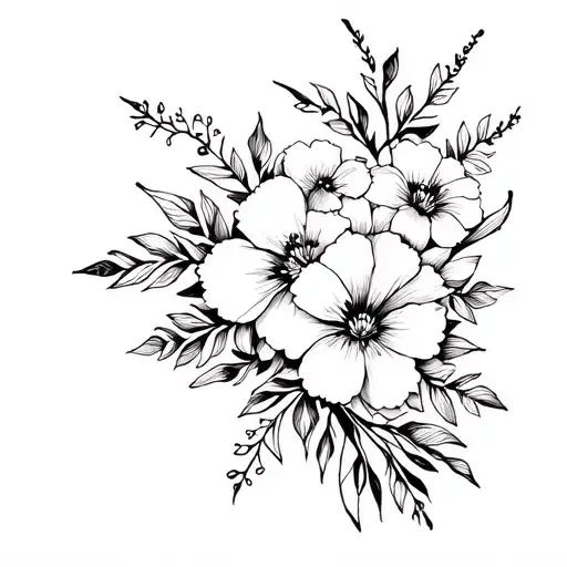 Tattoo On Arm Yakudza Black And Flowers