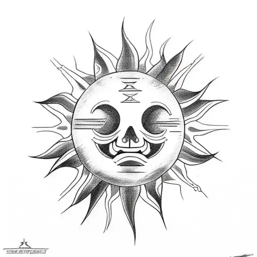 Design A Tatoo With The Last Name Sawyer Incorporated And The Sun