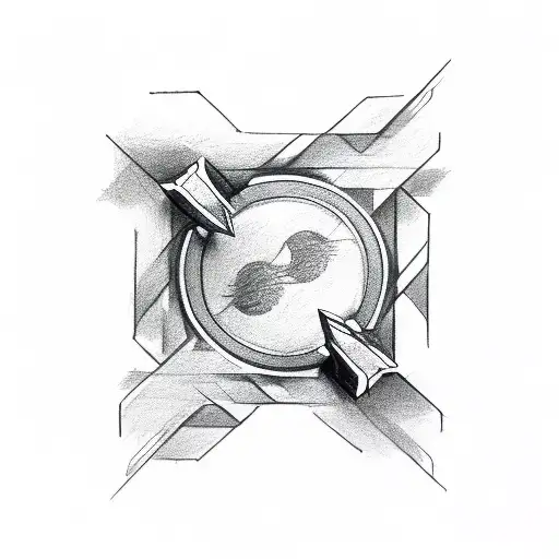 Drawing Of A Screw The An Up Arrow